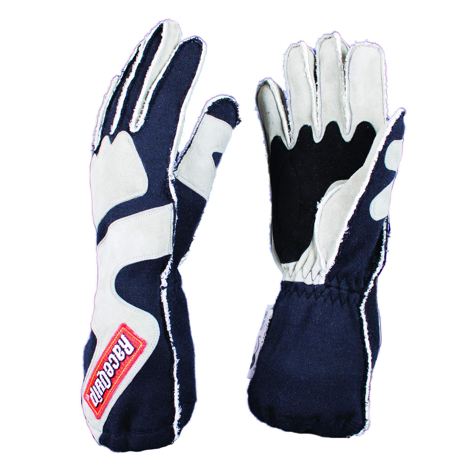 RACEQUIP 356606 Outseam Race Gloves 356 Series 2 Layer Nomex SFI 3.3/5 Gray/Black X-Large - High quality product image showing RACEQUIP 356606 Outseam Race Gloves 356 Series 2 Layer Nomex SFI 3.3/5 Gray/Black X-Large details and features