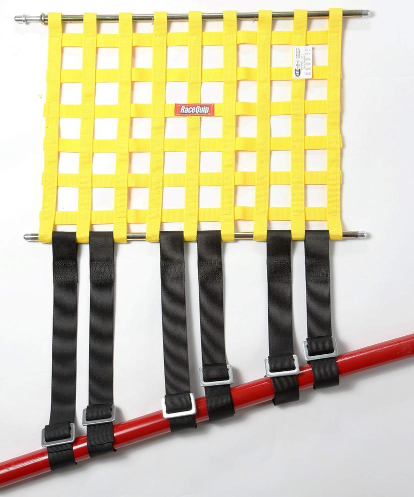 RACEQUIP 705005 Window Net Strap On Bottom Bar Mounting Kit with 6 Adjustable 1.5 Inch Straps