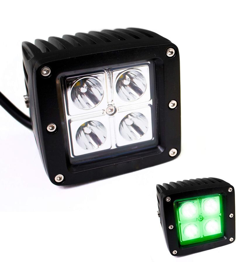 RACE SPORT RS-XH-3X316W Green X-hunter Series Led 3 X 3in 1