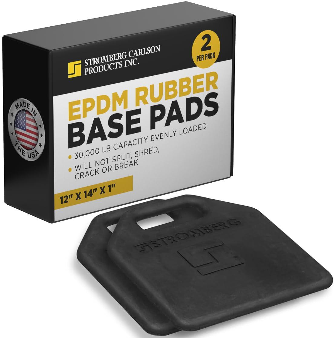 STROMBERG JBP-1214.1 Durable EPDM Rubber Base Pads (12 INCHx14 INCHx1 INCH) - Multipurpose Pads for Floor Jacks, Tongue Jacks, Hydraulic Jacks, Scissor Jacks - 30,000 lb Capacity - Pack of 2 - High quality product image showing STROMBERG JBP-1214.1 Durable EPDM Rubber Base Pads (12 INCHx14 INCHx1 INCH) - Multipurpose Pads for Floor Jacks, Tongue Jacks, Hydraulic Jacks, Scissor Jacks - 30,000 lb Capacity - Pack of 2 details and features