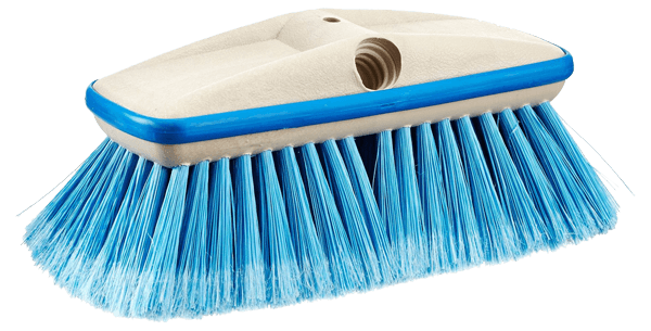 STAR BRITE 040162 Deluxe Medium Wash 8 INCH Brush Head W/Bumper - Dual Connections Fit Either Standard 3/4 INCH Threaded Poles or Extend-A-Brush Handles (Blue) Medium - The Twister Group Tools product