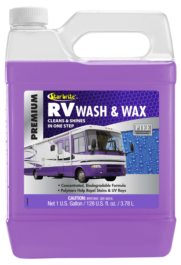 STAR BRITE 071500N RV Wash & Wax - One-Step Concentrated Cleaner, UV Protection, Non-Toxic, Biodegradable - Ideal for RV, Camper Cleaning - 1 Gallon, 128 Fluid Ounces (071500)