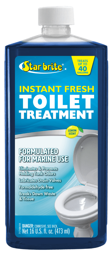 STAR BRITE 071716 Instant Fresh Toilet Treatment Concentrate - Eliminates & Prevents Holding Tank Odors - Biodegradable Lemon Scent - 16 OZ - High quality product image showing STAR BRITE 071716 Instant Fresh Toilet Treatment Concentrate - Eliminates & Prevents Holding Tank Odors - Biodegradable Lemon Scent - 16 OZ details and features