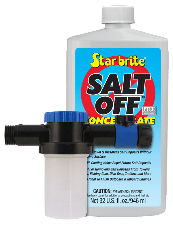 STAR BRITE 094000 Salt Off Concentrate Kit - Ultimate Boat Salt Remover & Marine Engine Flush - 32 OZ. with Applicator - Perfect for Outboard Motor Flush & Washing Salt Deposits Away - High quality product image showing STAR BRITE 094000 Salt Off Concentrate Kit - Ultimate Boat Salt Remover & Marine Engine Flush - 32 OZ. with Applicator - Perfect for Outboard Motor Flush & Washing Salt Deposits Away details and features