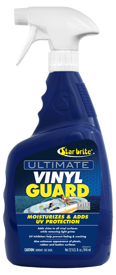 STAR BRITE 095932 Ultimate Vinyl Guard - Spray on Protection & Shine - Prevent Fading & Cracking - Keep Vinyl, Leather, Plastic & Rubber - 32 OZ,blue - High quality product image showing STAR BRITE 095932 Ultimate Vinyl Guard - Spray on Protection & Shine - Prevent Fading & Cracking - Keep Vinyl, Leather, Plastic & Rubber - 32 OZ,blue details and features
