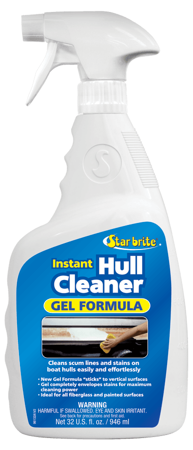 STAR BRITE 096132 Instant Hull Cleaner - 32 Oz Gel Spray - Easily Remove Stains, Scum Lines & Grime on Boat Hulls, Fiberglass, Plastic & Painted Surfaces - Easy to Use Formula - High quality product image showing STAR BRITE 096132 Instant Hull Cleaner - 32 Oz Gel Spray - Easily Remove Stains, Scum Lines & Grime on Boat Hulls, Fiberglass, Plastic & Painted Surfaces - Easy to Use Formula details and features