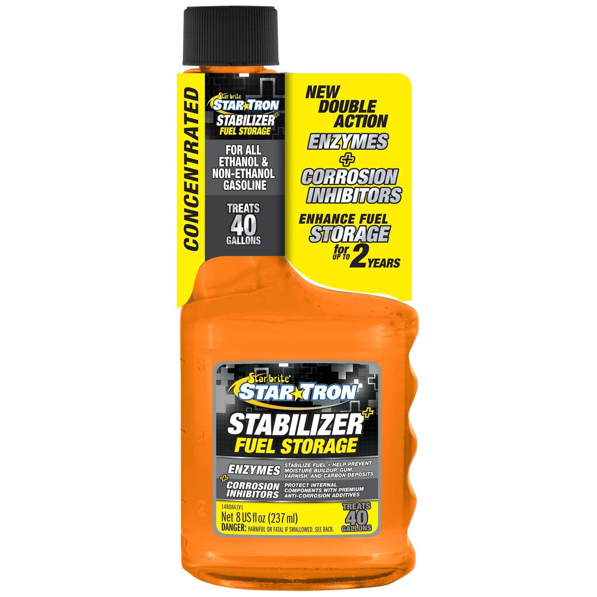 STAR BRITE 14808 Star Tron Stabilizer+ Fuel Storage with Corrosion Protection - Treats 40 Gallons of Gas- 8 OZ - High quality product image showing STAR BRITE 14808 Star Tron Stabilizer+ Fuel Storage with Corrosion Protection - Treats 40 Gallons of Gas- 8 OZ details and features