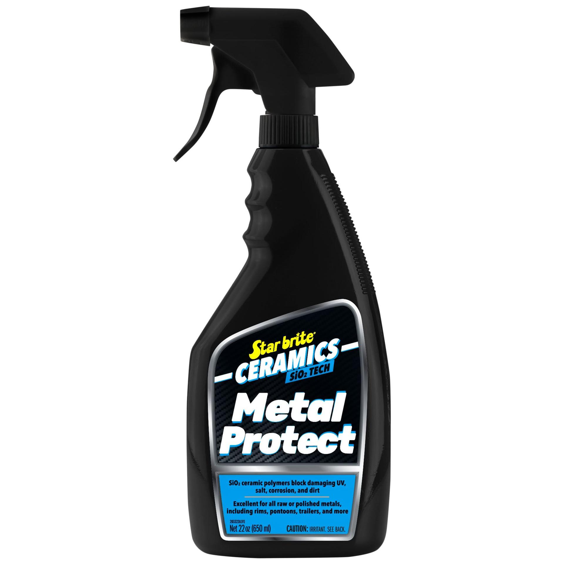STAR BRITE 203322 Ceramics Metal Protect - SiO2 Polymer Protection, 22 oz - Durable Barrier Against Corrosion, Pitting, Salt Damage for Pontoons, Trailers, Towers - High quality product image showing STAR BRITE 203322 Ceramics Metal Protect - SiO2 Polymer Protection, 22 oz - Durable Barrier Against Corrosion, Pitting, Salt Damage for Pontoons, Trailers, Towers details and features