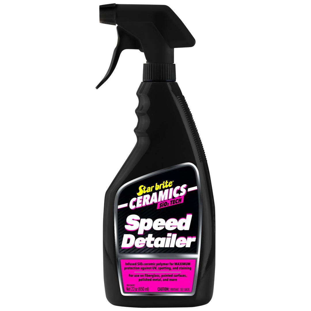 STAR BRITE 203722 Ceramics Speed Detailer SiO2 Infused - Cherry Scent - 22 oz - Ultimate Shine & Protection for Vehicles & Boats, Enhances Water Beading - The Twister Group Tools product