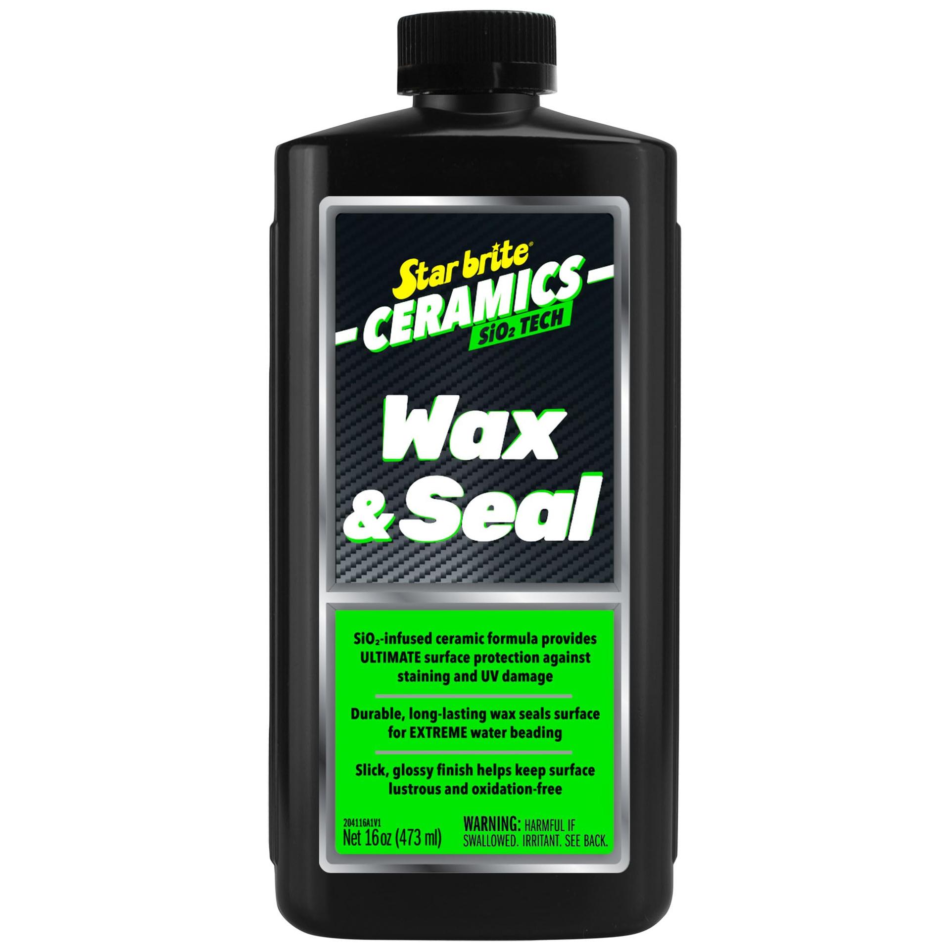STAR BRITE 204116 Ceramics Wax & Seal - Green Apple Scent - SiO2 Tech for Ultimate Protection, Repels Water, Dirt, UV - Ideal for Fiberglass, Gelcoat, Painted Surfaces - 16 oz, Item - High quality product image showing STAR BRITE 204116 Ceramics Wax & Seal - Green Apple Scent - SiO2 Tech for Ultimate Protection, Repels Water, Dirt, UV - Ideal for Fiberglass, Gelcoat, Painted Surfaces - 16 oz, Item details and features
