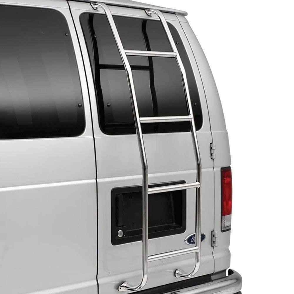 SURCO 093C97 Van Ladder | Fits Chevy/GMC Full Size Van 1997-2024 | Made in The USA | Stainless Steel | Electro-Polished Finish | Non-Slip Steps | Easy Install | Hardware Included - The Twister Group Tools product