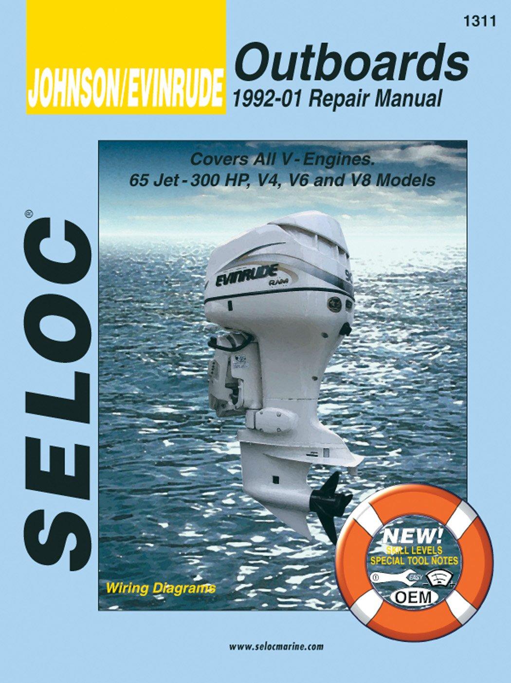 SIERRA 18-01311 Seloc Manual Johnson/Evinrude Outboards Repair 1992-2001 65 Jet-300 HP V4 V6 & V8 Model - The Twister Group Tools product