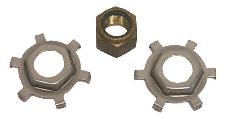 SIERRA 18-3701 PROP NUT KIT, Fits Mercury/ Mariner 75 HP+ Outboards (Except 225EFI 4-Stroke) And Mercruiser Alpha One/ Bravo Drives Outboards; Single; With 2 Tab Washers - High quality product image showing SIERRA 18-3701 PROP NUT KIT, Fits Mercury/ Mariner 75 HP+ Outboards (Except 225EFI 4-Stroke) And Mercruiser Alpha One/ Bravo Drives Outboards; Single; With 2 Tab Washers details and features
