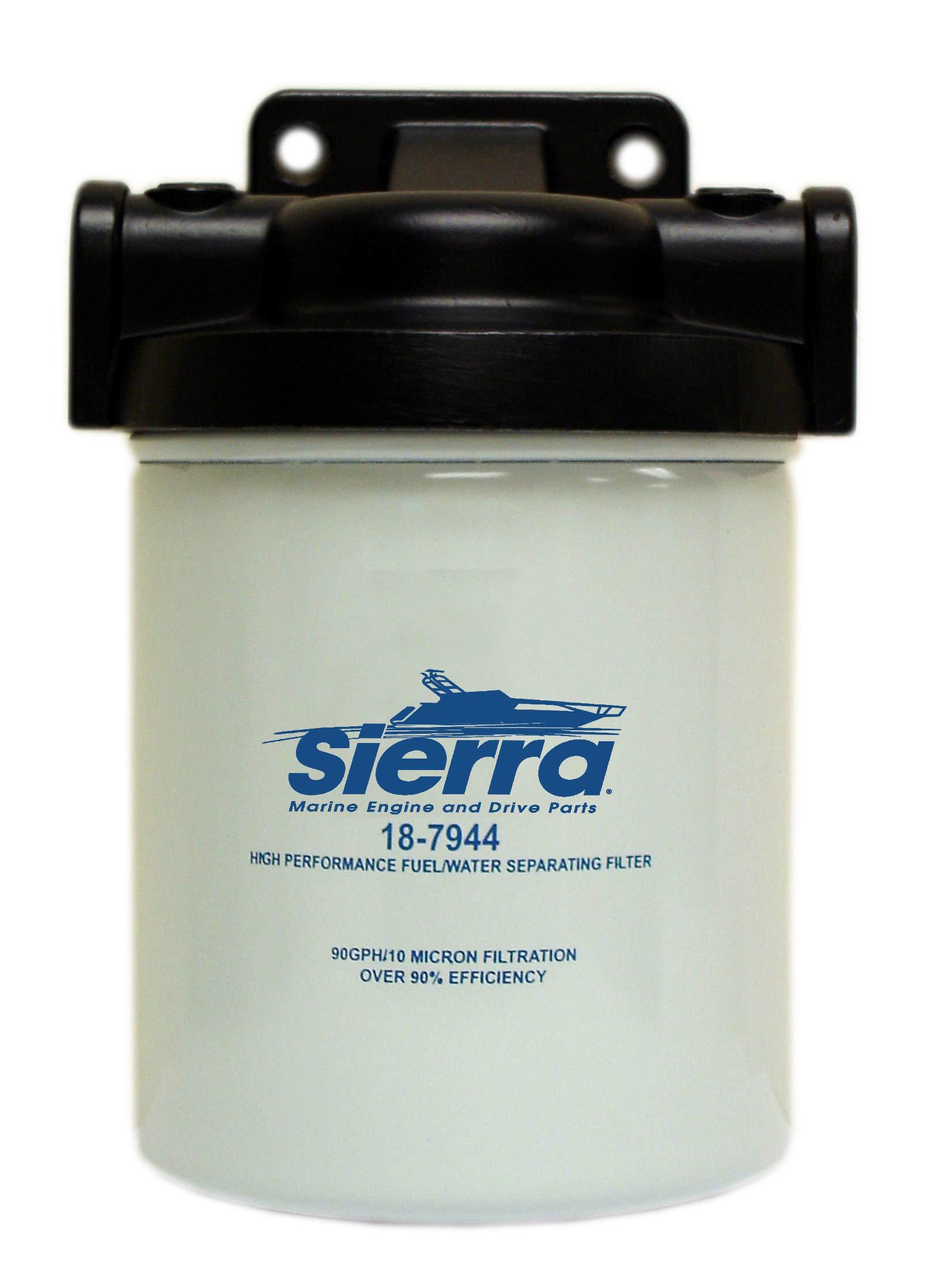 SIERRA 18-7983-1 INCH10 Micron Fuel/Water Separator Kit - 1/4 INCH INCH Aluminum, Short INCH, white - High quality product image showing SIERRA 18-7983-1 INCH10 Micron Fuel/Water Separator Kit - 1/4 INCH INCH Aluminum, Short INCH, white details and features