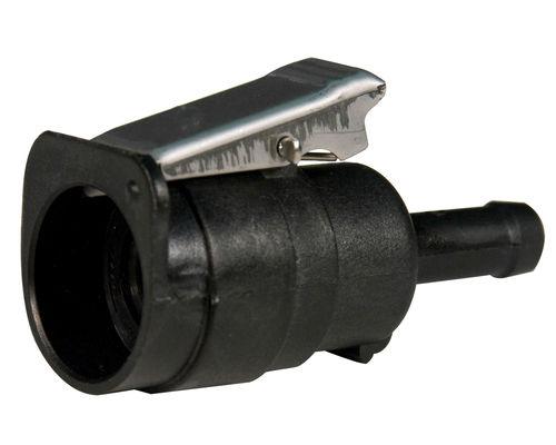 SIERRA 18-80418 FUEL CONNECTOR, Quick Connector; 1/4 Inch; Hose Barb; Straight; Black; Acetal; Single; Fits Suzuki Outboard Engines - High quality product image showing SIERRA 18-80418 FUEL CONNECTOR, Quick Connector; 1/4 Inch; Hose Barb; Straight; Black; Acetal; Single; Fits Suzuki Outboard Engines details and features