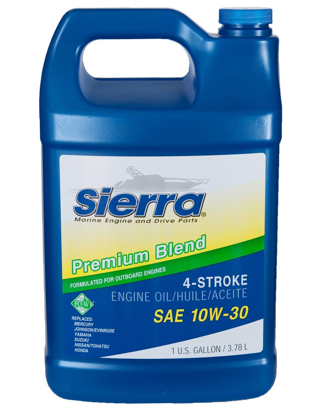 SIERRA 18-9420-3 10W-30 FC-W 4-Stroke Marine Outboard Oil - 1 Gallon - The Twister Group Tools product