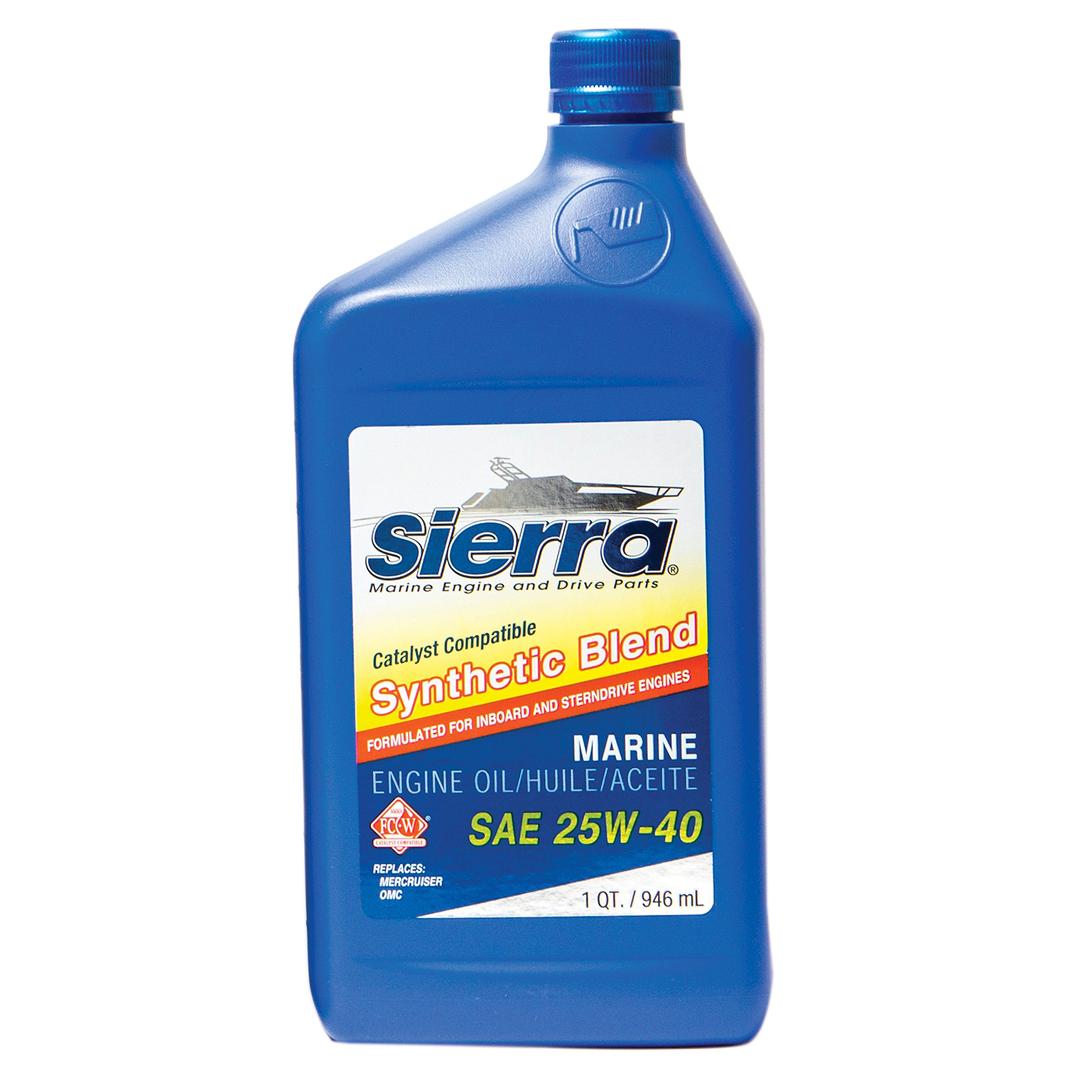 SIERRA 18-9440CAT-2 25W-40 Synthetic Blend Catalyst Engine Oil - 1 Quart, white - The Twister Group Tools product
