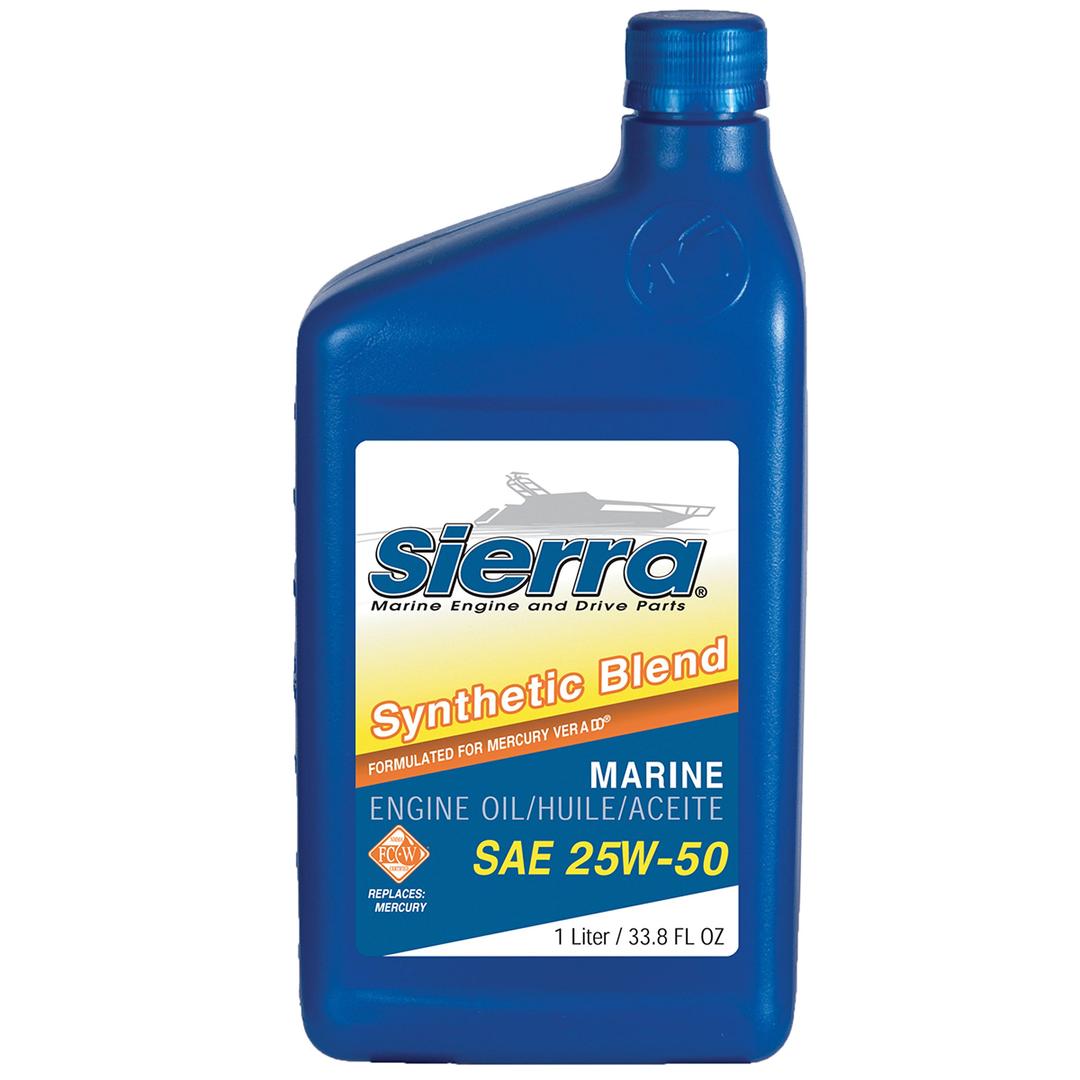 SIERRA 18-9552-8 25W-50 Synthetic Blend Engine Oil - 1 Liter, Multicoloured - The Twister Group Tools product