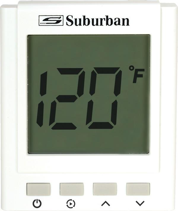 SUBURBAN 161291 CONTROL CTR WH, Use To Turn Water Heater Off And On And Control Temperature From Inside Your RV; Fits Suburban IW60 On Demand Water Heater; White; With Recirculation And Temperature Status Indicators - The Twister Group Tools product