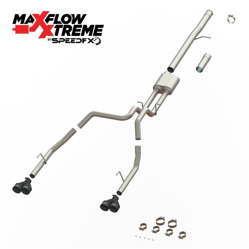 SPEEDFX 50102 MaxFlow Xtreme Cat Back Performance Exhaust System Silverado/Sierra 1500 2019, New Model & 2020-2021