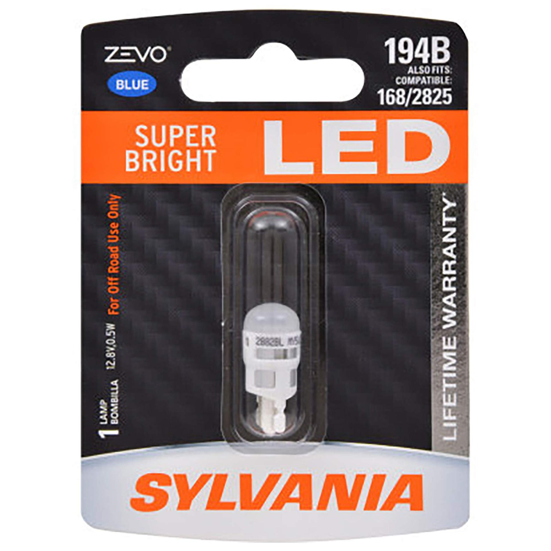 SYLVANIA 194BLED.BP 194 T10 W5W ZEVO LED Blue Bulb - Bright LED Bulb, Ideal for Interior Lighting (Contains 1 Bulb) - High quality product image showing SYLVANIA 194BLED.BP 194 T10 W5W ZEVO LED Blue Bulb - Bright LED Bulb, Ideal for Interior Lighting (Contains 1 Bulb) details and features