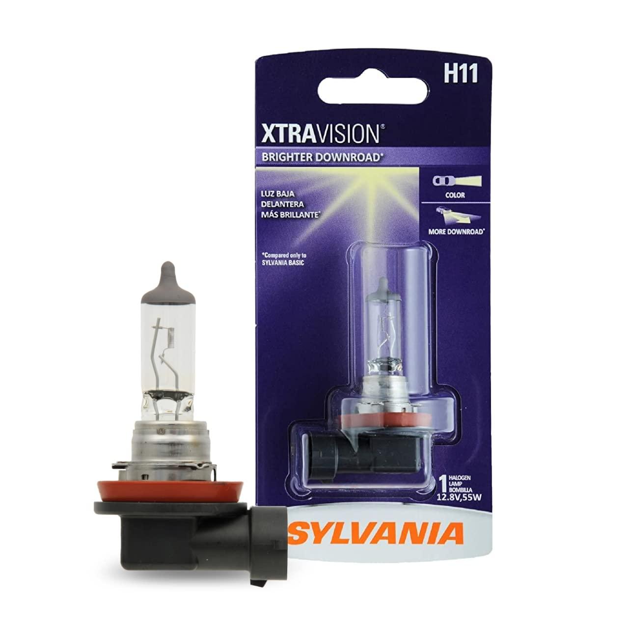 SYLVANIA H11XV.BP H11 XtraVision - High Performance Halogen Headlight Bulb, High Beam, Low Beam and Fog Replacement Bulb (Contains 1 Bulb) - High quality product image showing SYLVANIA H11XV.BP H11 XtraVision - High Performance Halogen Headlight Bulb, High Beam, Low Beam and Fog Replacement Bulb (Contains 1 Bulb) details and features