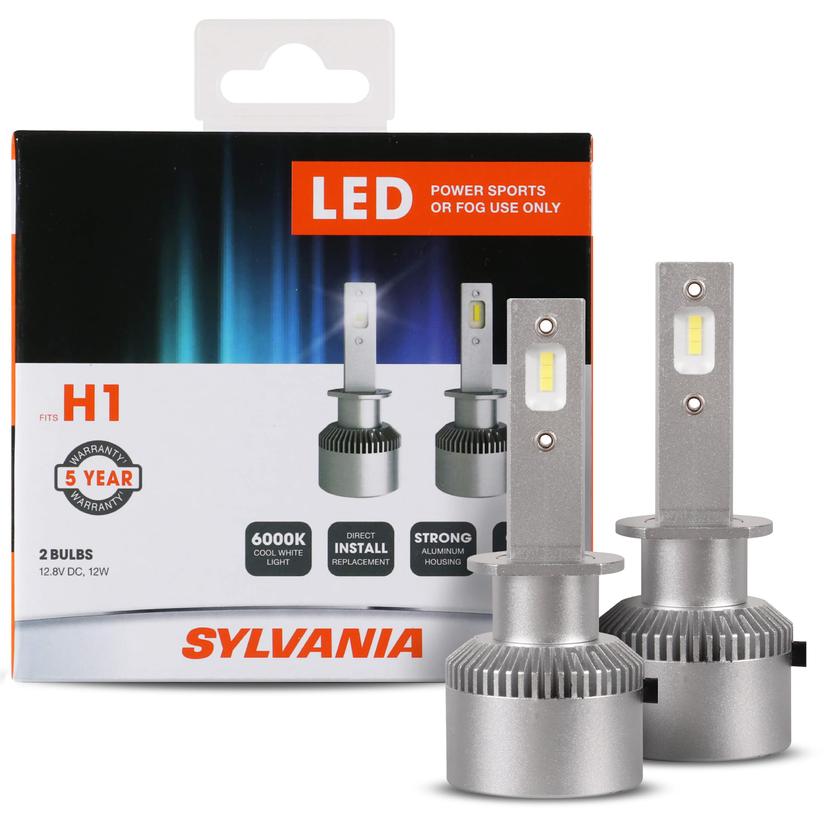 SYLVANIA H1SL.BX2 H1 LED Powersport Headlight Bulbs for Off-Road Use or Fog Lights - 2 Pack