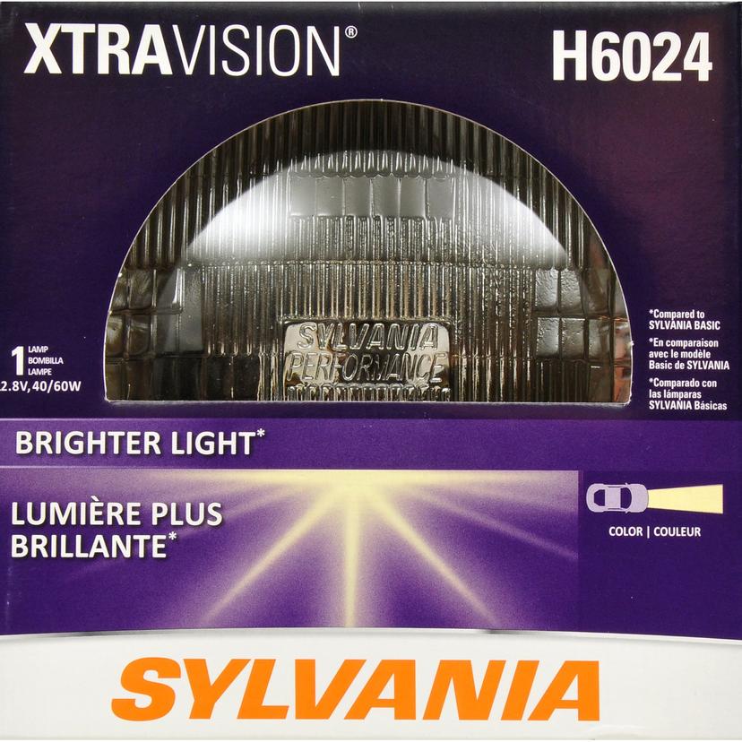 SYLVANIA H6024XV.BX H6024 XtraVision (7 inch Round) Sealed Beam Headlight - Halogen Headlight Replacement PAR56 Delivers More Downroad Visibility (Contains 1 Bulb)