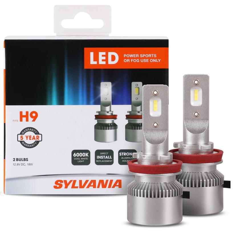 SYLVANIA H9SL.BX2 H9 LED Powersport Headlight Bulbs for Off-Road Use or Fog Lights - 2 Pack