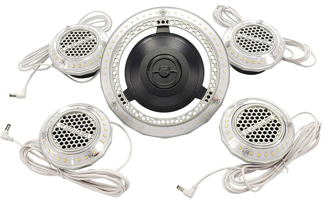 STKR 00194 MPI- Multi- Point Illumination- 7500 Lumen Motion Activated Lighting System for Garage/Attic/Basement/Home/Office, White/Aluminum - The Twister Group Tools product