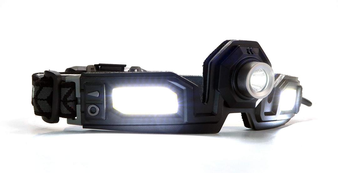 STKR 00387 FLEXIT Headlamp PRO 6.5-650 lumens- Low Profile, Comfort fit Design with 240-degree Halo Lighting, Black, one Size fits All - The Twister Group Tools product