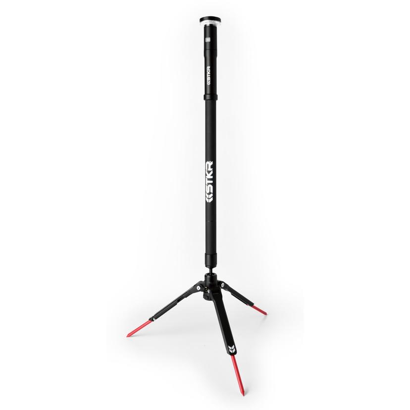STKR 12679 FLI PRO Telescoping Area Light - 8 Foot extention + Removable Flashlight, Black