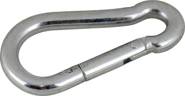SEA-DOG 156080-1 GALVANIZED STEEL SNAP 3-3/16, Interlocking/ Spring Loaded Gate; Gourd Shaped; 7/16 Inch Eye Diameter; 7/16 Inch Opening; 3-3/16 Inch Length; Electro-Galvanized Mild Steel; 1140 Pound Capacity - The Twister Group Tools product