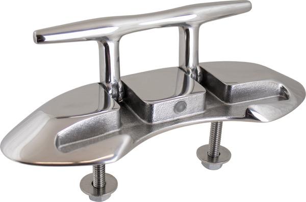 SEA-DOG 041404-1 STAINLESS FOLDING CLEAT 4-1/2, Folding Stud Mount; 6-7/16 Inch Length x 2-1/8 Inch Width; 316 Stainless Steel; Single - The Twister Group Tools product