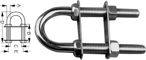 SEA-DOG 080055-1 Bow Eye SS 7/16 INCH X 3-1/2 INCH