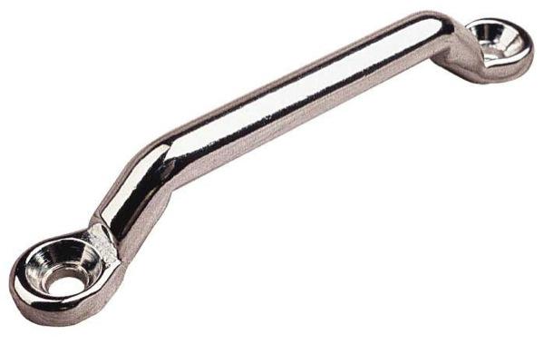 SEA-DOG 081252-1 CHROME BRASS TIE DOWN EYESTRAP, Tie Down Eye Strap; Chrome Plated Bronze; 3/8 x 2 Inch Eye Size; Single - The Twister Group Tools product
