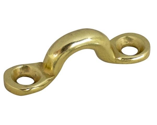SEA-DOG 081270-1 BRASS PAD EYE - 5/16, Pad Tie Down Mount; Brass; 5/16 x 3/8 Inch Eye Size; Single