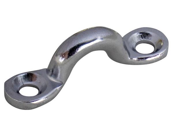 SEA-DOG 081275-1 CHROME BRASS PAD EYE - 5/16, Pad Tie Down Mount; Chrome Plated Bronze; 5/16 x 3/8 Inch Eye Size; Single