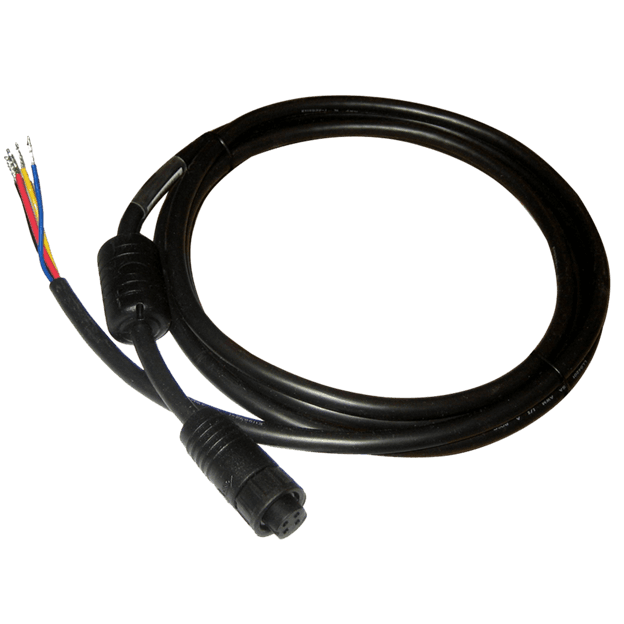 SIMRAD 000-128001 Power Cable:(4 Pin Conn. to 4 Bare Wires for Power in, Power Control Bus and External Alarm) 2 m (6.5 ft)