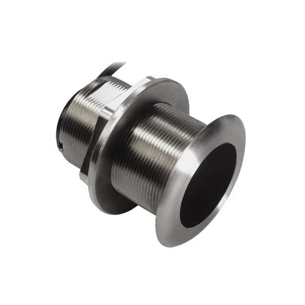 SIMRAD 000-13786-001 XDCRXSONIC50/200KHZSS-LP20 DEG., Thru-Hull Mount; 9 Pin; 50/200 kHz Dual Frequency Broadband Transducer; Stainless Steel Low-Profile With 20 Degree Tilt; 600 Watts; 33 Feet Cable - The Twister Group Tools product