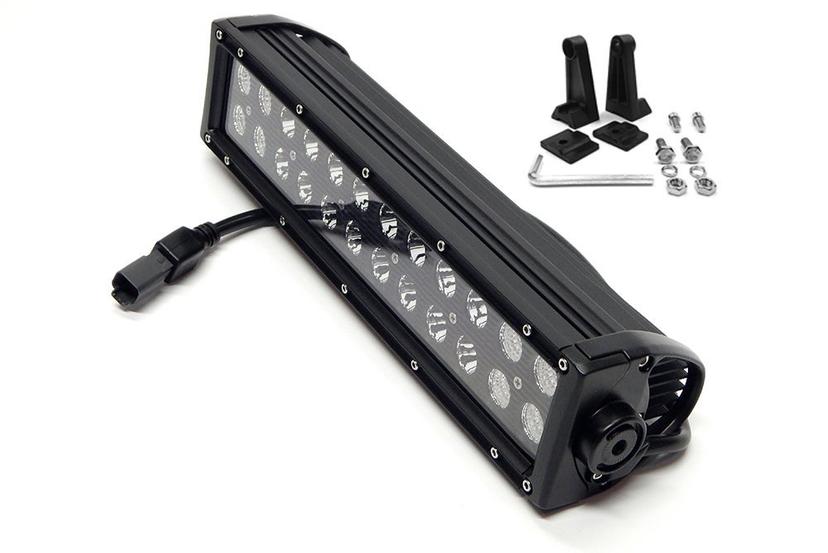 SOUTHERN TRUCK 75015 INCH15 INCH INCH LED Light Bar (Face Str, Dbl Row, Combo Flood/Beam 72w/DT Harness 79900/5,760 Lumens) INCH, black series
