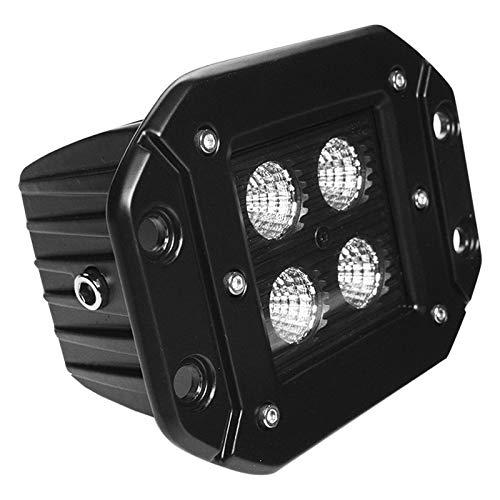 SOUTHERN TRUCK 79915K 2-Inch Square Flush Mount Cree Flood Beam Led Lights - (Pair | Black Series) W/Harness 79900