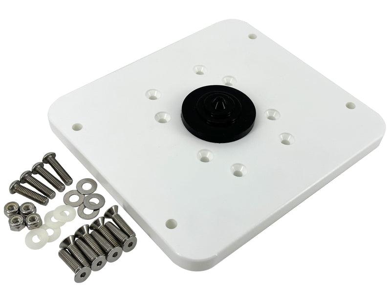 SEAVIEW ADASTLKA STARLINK FLAT HIGH PERFORMANCE ANTE, For Use With Starlink Flat High Performance Antenna; Modular Top Mount; White; 10.38 Inch Length x 9-1/4 Inch Width x 3/4 Inch Thickness; With Mounting Hardware And Rubber Grommet