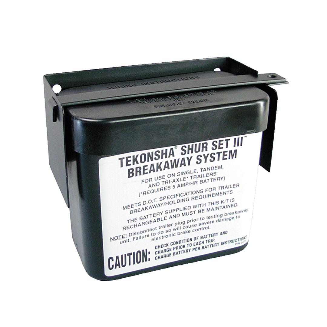 TEKONSHA 20010 Shur-Set III All Polymer Lockable Breakaway System with Battery and Breakaway Switch - The Twister Group Tools product