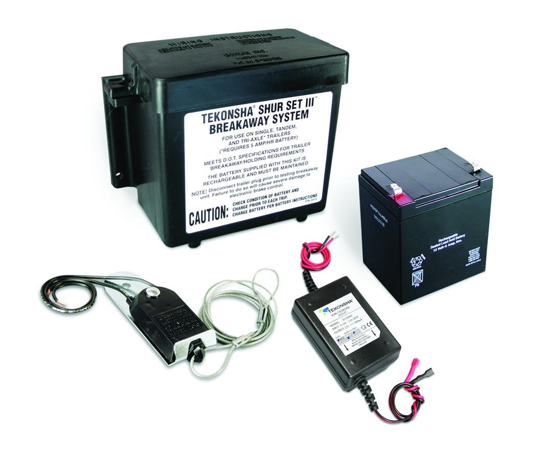 TEKONSHA 20015 Shur-Set III Lockable Breakaway System with Battery, Breakaway Switch and Charger - The Twister Group Tools product
