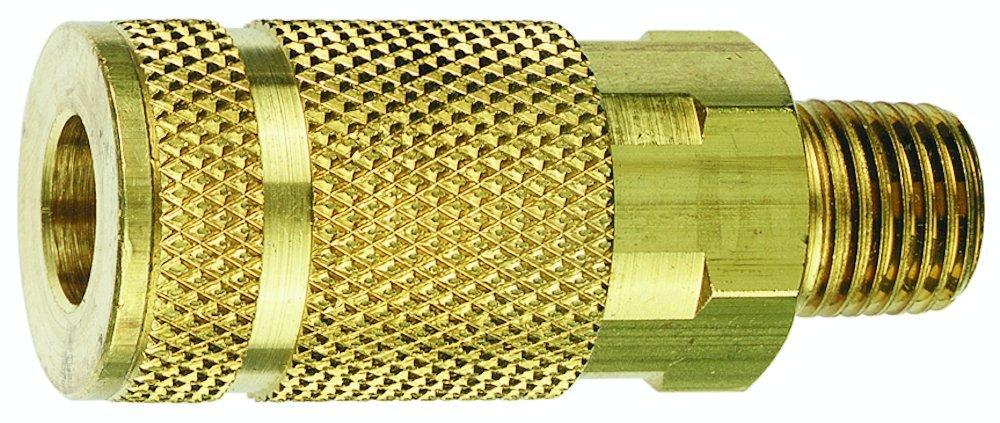 TRU-FLATE 13-325 1/4 INCH A Design x 1/4 INCH MNPT Brass Coupler - High quality product image showing TRU-FLATE 13-325 1/4 INCH A Design x 1/4 INCH MNPT Brass Coupler details and features