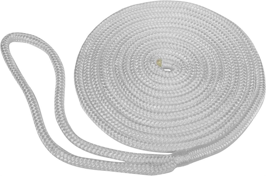 TAYLOR MADE 11328 Premium Double Braided Nylon Dock Line, 15, 3/8 INCH, White - The Twister Group Tools product