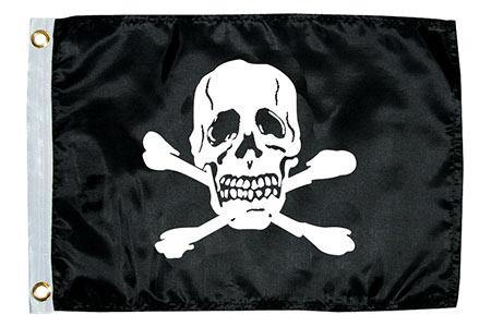 TAYLOR MADE 1818 Jolly Roger Boat Flag (12 INCH x 18 INCH) - High quality product image showing TAYLOR MADE 1818 Jolly Roger Boat Flag (12 INCH x 18 INCH) details and features