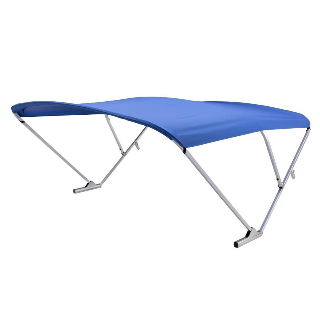 TAYLOR MADE 2020000302 SURESHADE POWER PONTOON BIMINI TOP - CLEAR ANODIZED FRAME, PACIFIC BLUE FABRIC - High quality product image showing TAYLOR MADE 2020000302 SURESHADE POWER PONTOON BIMINI TOP - CLEAR ANODIZED FRAME, PACIFIC BLUE FABRIC details and features