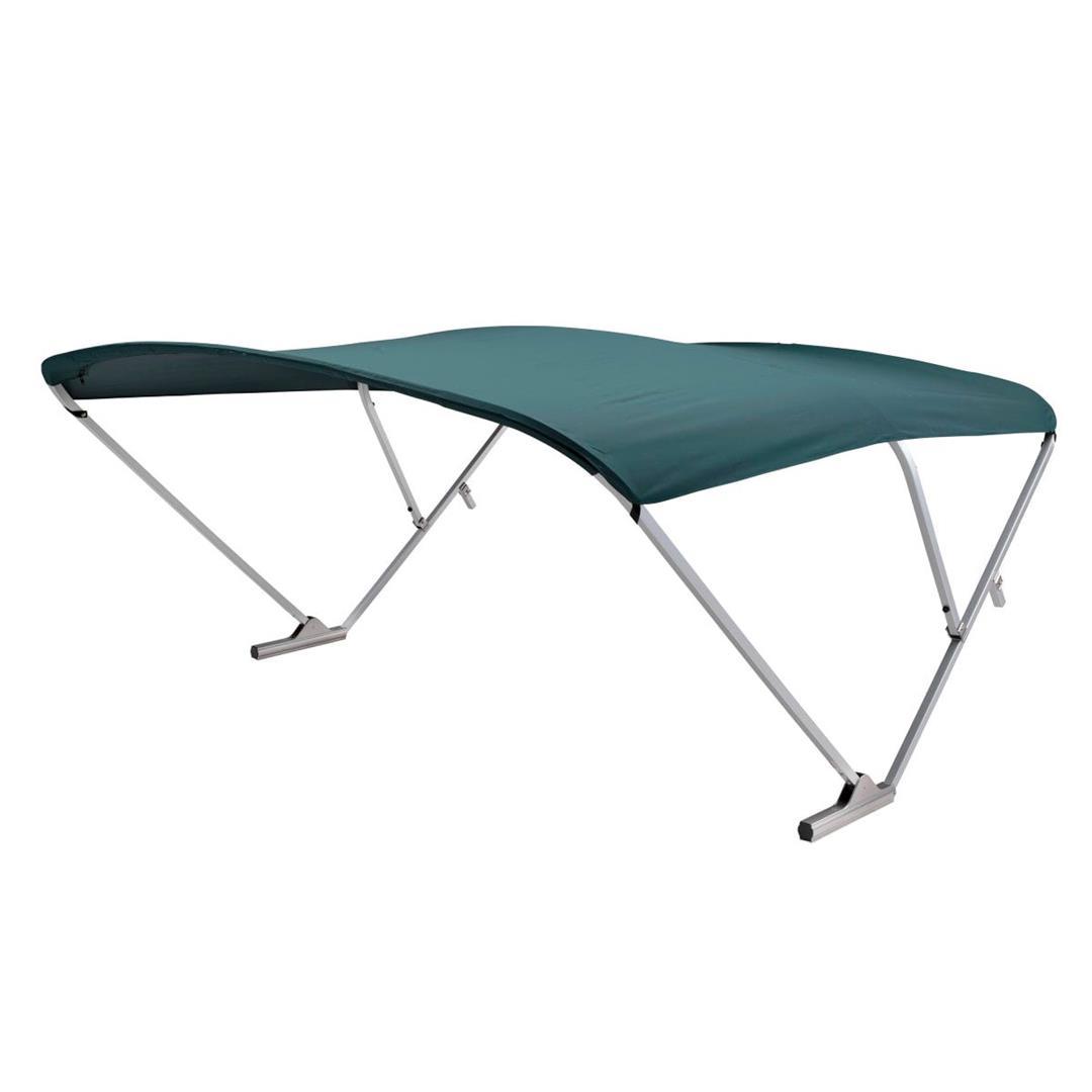 TAYLOR MADE 2020000303 SURESHADE POWER PONTOON BIMINI TOP - CLEAR ANODIZED FRAME, GREEN FABRIC - High quality product image showing TAYLOR MADE 2020000303 SURESHADE POWER PONTOON BIMINI TOP - CLEAR ANODIZED FRAME, GREEN FABRIC details and features